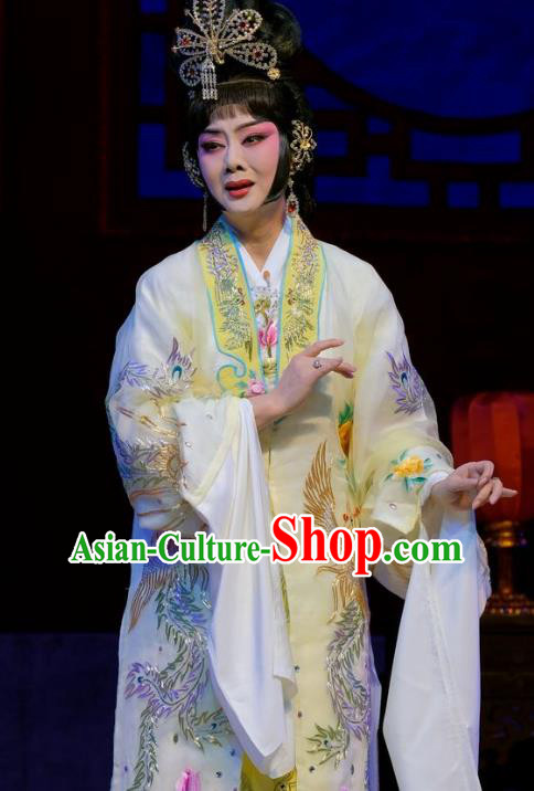 Chinese Cantonese Opera Diva Dress Apparel Princess Chang Ping Peking Opera Hua Tan Garment Costumes and Headwear