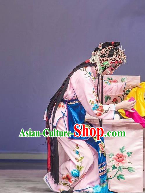 Chinese Traditional Peking Opera Xiaodan Apparel Garment the Wandering Dragon Toys with the Phoenix Young Lady Li Fengjie Costumes and Headwear