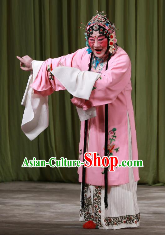 Traditional Chinese Peking Opera Pink Dress Garment Return of the Phoenix Female Costumes Apparels and Headwear