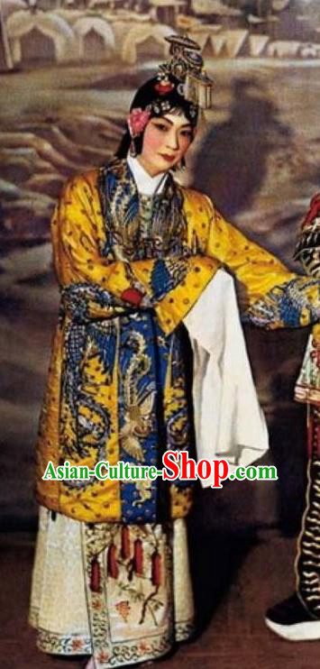 Traditional Chinese Peking Opera Actress Dress Farewell My Concubine Yu Ji Garment Costumes and Headwear