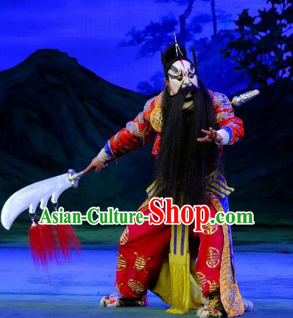 Chinese Peking Opera Wusheng Old Men Apparels Yangmen Female General Costumes Martial Shogun Wang Wen Garment and Headwear
