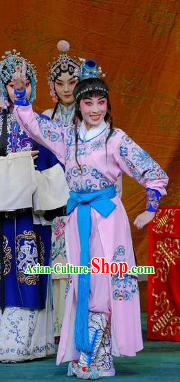 Chinese Peking Opera Young Men Apparels Yangmen Female General Costumes Xiaosheng Yang Wenguang Garment and Headwear