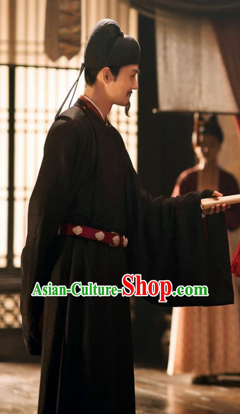 Ancient Chinese Renzong Emperor Costumes Drama Serenade of Peaceful Joy Song Dynasty Historical Garment and Headdress