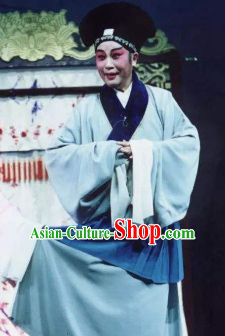 Chinese Peking Opera Poor Scholar Costumes Selling Youlang Exclusive to the Flower Leader Qin Zhong Kun Opera Young Men Apparels Garment and Hat