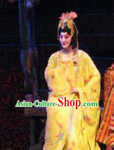Chinese Beijing Opera Princess Consort Hanfu Dress Costumes Zeng Houyi Peking Opera Hua Tan Garment Apparels and Hair Ornaments