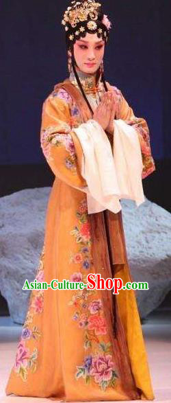 Chinese Kun Opera Young Mistress Apparels Costumes The Fragrant Companion Peking Opera Hua Tan Garment Female Dress and Hair Ornaments
