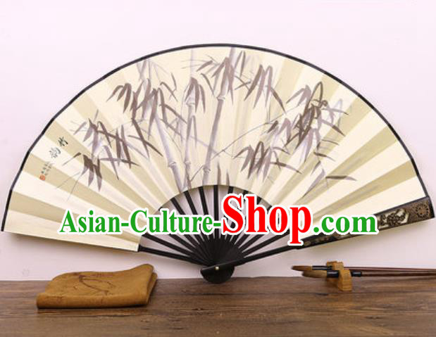 Chinese Traditional Ink Painting Bamboo Silk Fans Handmade Accordion Classical Dance Folding Fan