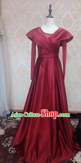 Indian Traditional Lehenga Wine Red Dress Asian India Wedding Costume for Women