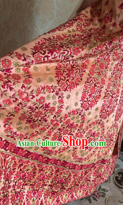 Indian Traditional Embroidered Orange Lehenga Dress Asian India Bride Wedding Costume for Women