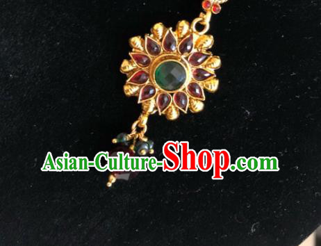 Traditional Indian Court Wedding Bride Eyebrows Pendant Asian India Headwear Jewelry Accessories for Women