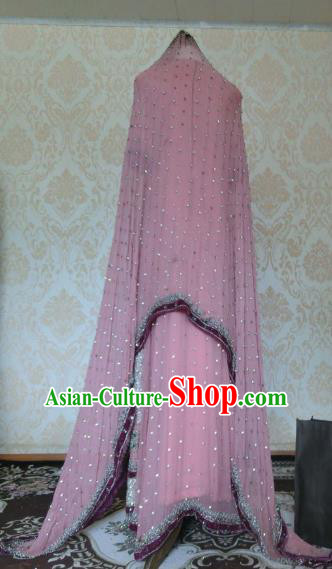 Indian Traditional Pink Lehenga Dress Asian Hui Nationality Wedding Bride Embroidered Costume for Women
