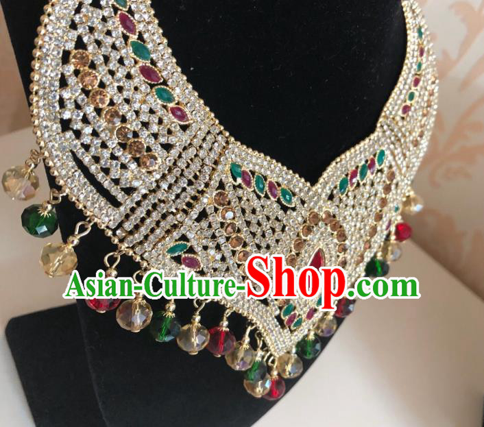 Indian Court Traditional Wedding Colorful Beads Necklace Asian India Bride Jewelry Accessories for Women