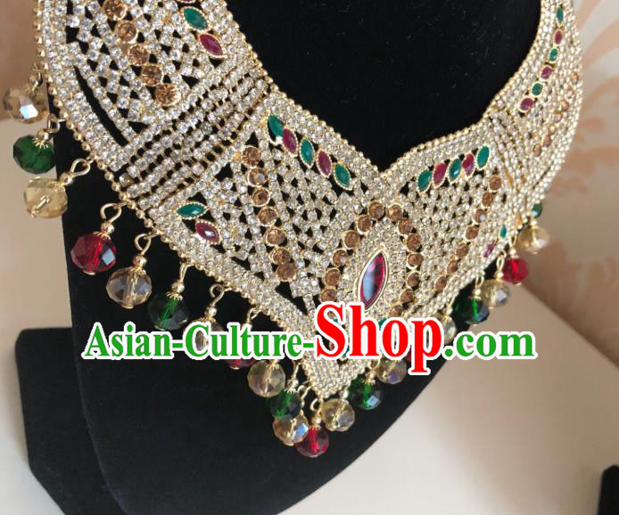 Indian Court Traditional Wedding Colorful Beads Necklace Asian India Bride Jewelry Accessories for Women