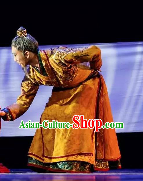 Chinese Traditional Dance Chang Hen Tang Dynasty Emperor Clothing Classical Dance Stage Performance Costume for Men