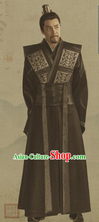Chinese Ancient Official Swordsman Zhu Ge Drama Qing Yu Nian Joy of Life Replica Costume and Headpiece Complete Set