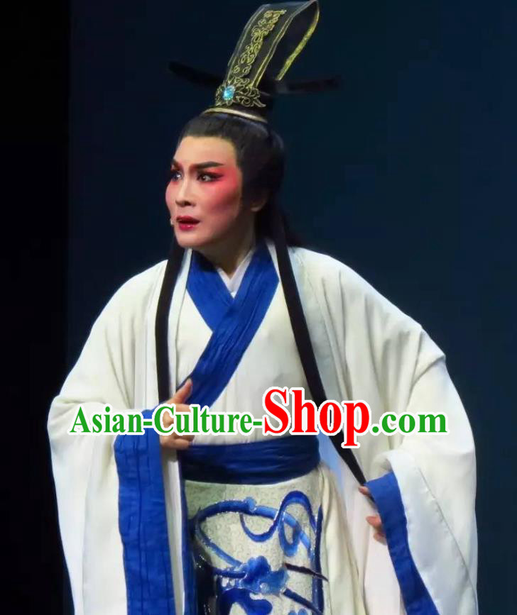 Hedda or Aspiration Sky High Chinese Yue Opera Xiaosheng Costumes and Headwear Shaoxing Opera Young Male Apparels Scholar Garment