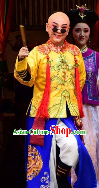 Chinese Yue Opera Xiaosheng Costumes and Headwear Emperor Guangxu Shaoxing Opera Young Male Apparels Qing Dynasty Garment