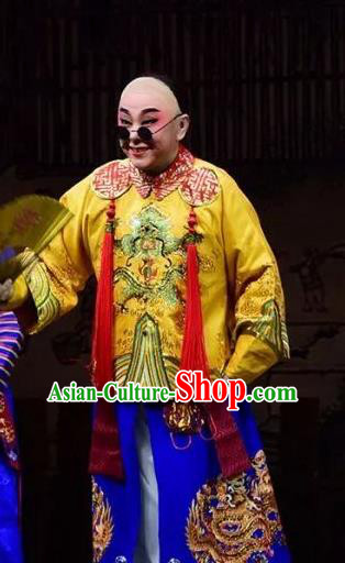 Chinese Yue Opera Xiaosheng Costumes and Headwear Emperor Guangxu Shaoxing Opera Young Male Apparels Qing Dynasty Garment