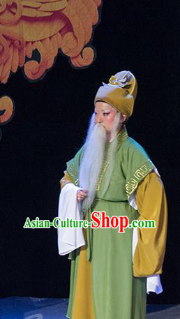 Chinese Yue Opera Elderly Male Costumes and Headwear Shaoxing Opera Palm Civet for Prince Old Man Apparels Garment