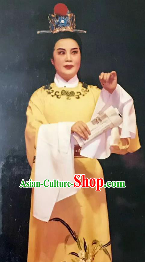 Chinese Yue Opera Xiaosheng Mo Chou Nv Costumes and Headwear Shaoxing Opera Young Male Garment Scholar Lu Yong Apparels