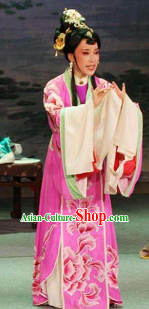 Chinese Shaoxing Opera Huadan Costumes and Headpieces Mo Chou Nv Yue Opera Young Beauty Dress Hua Tan Garment Apparels