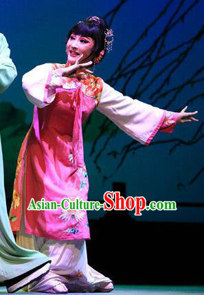 Chinese Shaoxing Opera Hua Tan Wisp of Hemp Dress and Headpieces Yue Opera Actress Garment Costumes Lin Niufen Apparels