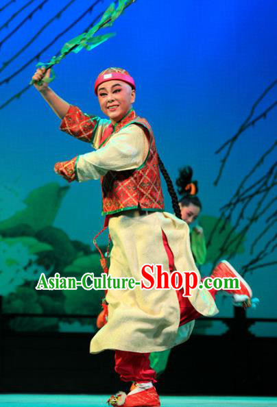 Chinese Yue Opera Childe Young Male Garment Costumes and Hat Wisp of Hemp Shaoxing Opera Xiaosheng Apparels