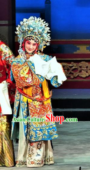 Chinese Kun Opera The Palace of Eternal Youth Consort Yang Costumes and Headdress Peking Opera Hua Tan Dress Apparels Garment