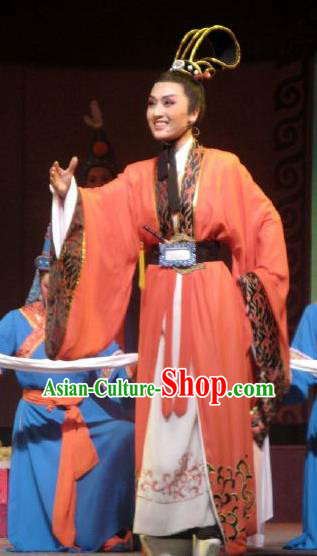 Xi Ma Qiao Chinese Yue Opera Scholar Apparels Costumes and Headwear Shaoxing Opera Xiaosheng Young Male Liu Wenlong Garment