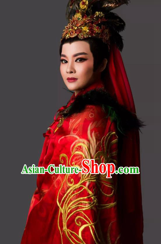 Dong Jun Qu Qi Chinese Yue Opera Xiaosheng Ku Liang Costumes and Headwear Shaoxing Opera Young Male God Apparels Garment