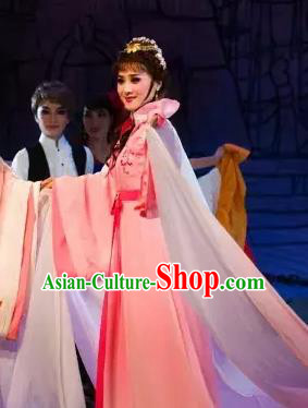 Chinese Shaoxing Opera Actress Sai Liya Dress Apparels and Headpieces The Love of Maritime Silk Road Yue Opera Young Lady Garment Costumes