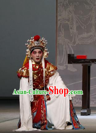 Chinese Classical Kun Opera Young Male Garment and Hat The Purple Hairpin Peking Opera Wusheng Martial Men Costumes