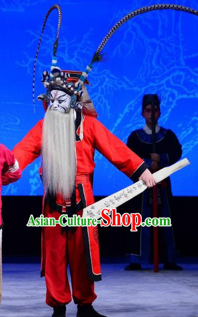 Chinese Classical Kun Opera Figurant Wusheng Apparels Injustice of Dou E Peking Opera Executioner Costumes and Headwear
