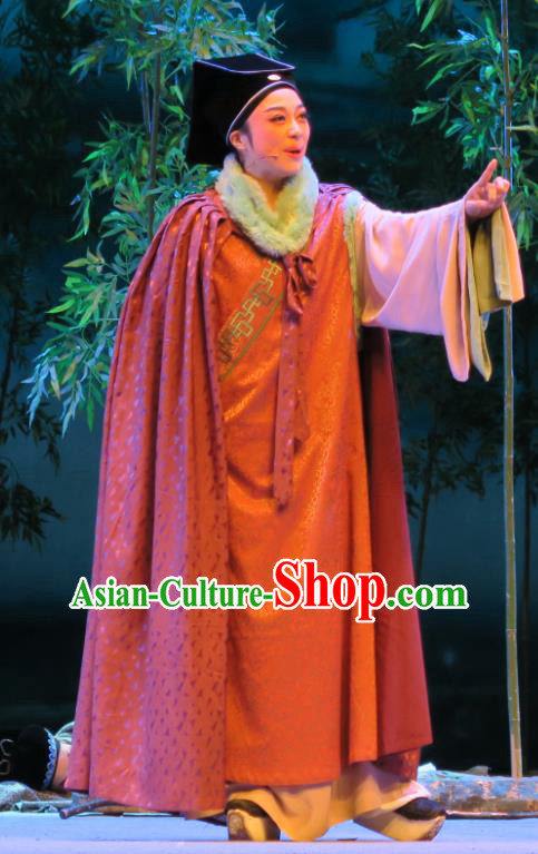 Chinese Yue Opera Young Man Physician Apparels Costumes and Headwear Ren Heart Medicine Shaoxing Opera Niche Chen Shigong Garment
