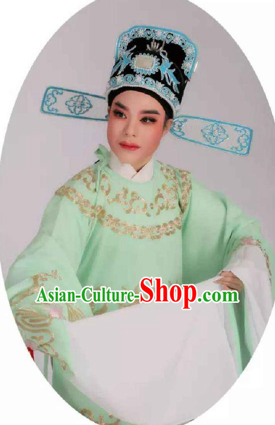 Hua Zhong Jun Zi Chinese Yue Opera Scholar Li Fengming Apparels and Headwear Shaoxing Opera Official Garment Young Man Costumes
