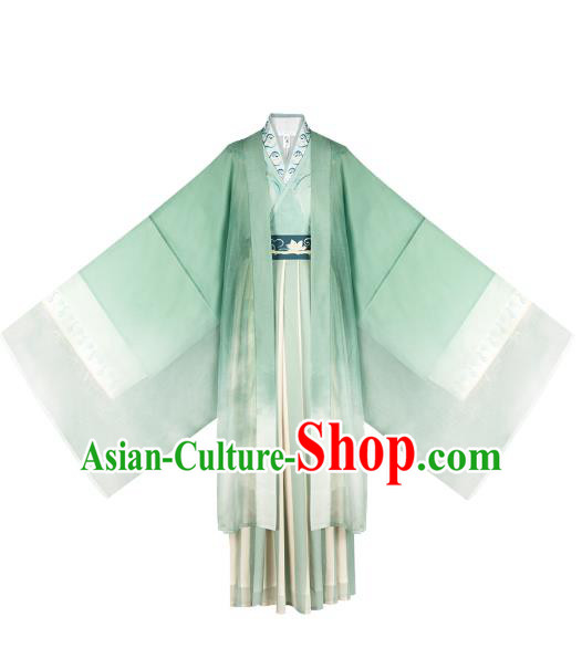 Chinese Ancient Jin Dynasty Noble Lady Hanfu Dress Traditional Garment Embroidered Historical Costumes Complete Set