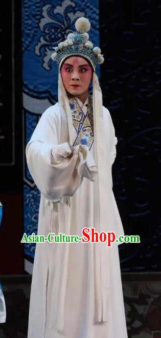 Bai Sui Gua Shuai Chinese Yue Opera Xiaosheng Young Male Apparels and Headwear Shaoxing Opera Takefu Yang Wenguang Garment Costumes