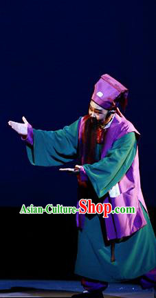Chinese Yue Opera Laosheng Garment and Headwear A Chinese Ghost Story Shaoxing Opera Landlord Apparels Costumes