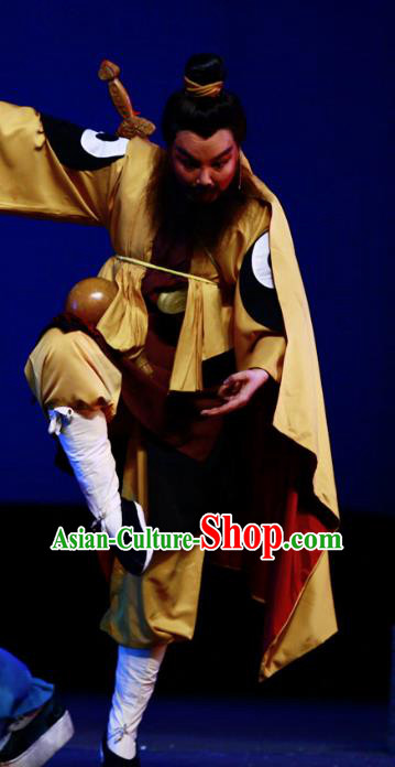 Chinese Yue Opera Taoist Priest Garment and Headwear A Chinese Ghost Story Shaoxing Opera Demon Master Yan Chixia Apparels Costumes