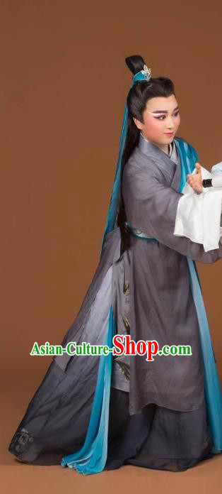 Seng Yao Chinese Yue Opera Xiaosheng Scholar Garment and Headwear Shaoxing Opera Young Male Niche Apparels Costumes