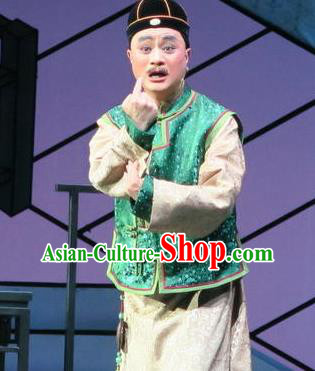 Wu Gu Niang Chinese Yue Opera Landlord Costumes and Headwear Shaoxing Opera Male Role Garment Apparels