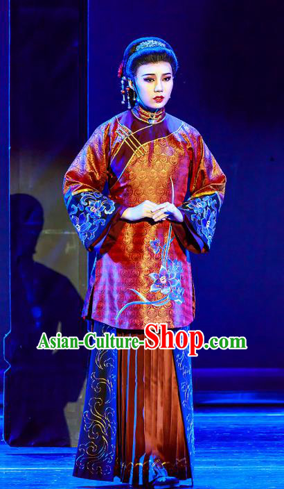 Chinese Shaoxing Opera Rich Female Apparels Costumes and Headpieces The Family Republic of China Yue Opera Young Mistress Garment Dress