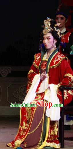 Chinese Shaoxing Opera Noble Dame Dress Costumes and Headdress Yue Opera Chun Cao Countess Garment Apparels