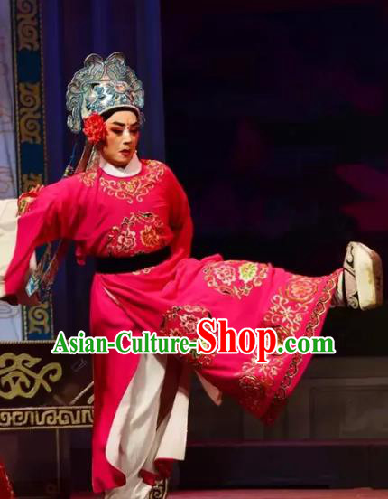 Yi Jian Zhong Qing Chinese Yue Opera Bully Yan Jun Garment and Headwear Shaoxing Opera Xiaosheng Young Male Apparels Costumes