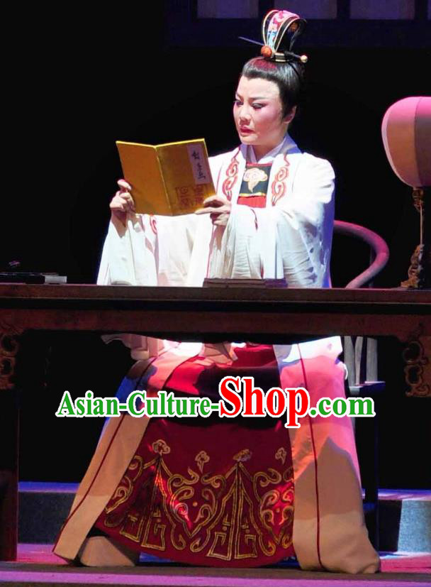 Chinese Yue Opera Xiaosheng Young Male Garment and Headwear Shaoxing Opera Scholar Zhang Lun Costumes