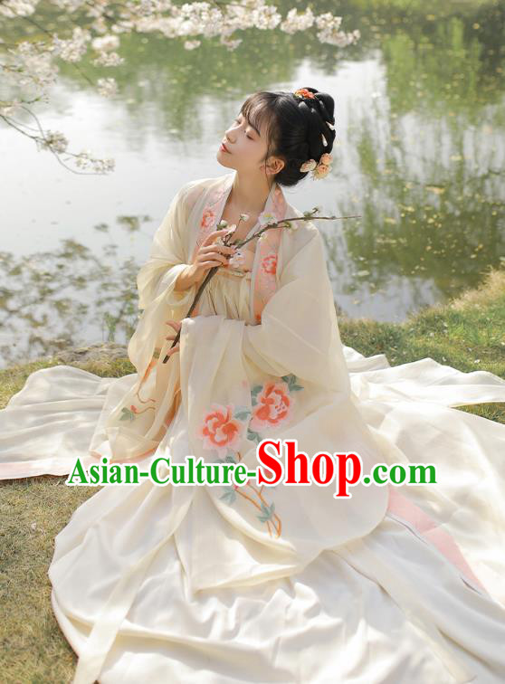 Chinese Traditional Tang Dynasty Court Lady Historical Costumes Ancient Imperial Consort Garment Apparels Hanfu Dress