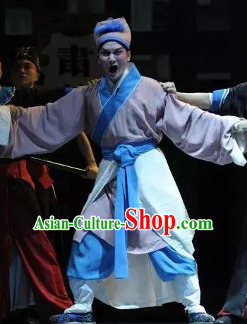 Chinese Kun Opera Fifteen Strings of Cash Garment Clothing and Headwear Kunqu Opera Xiaosheng You Hulu Apparels Costumes