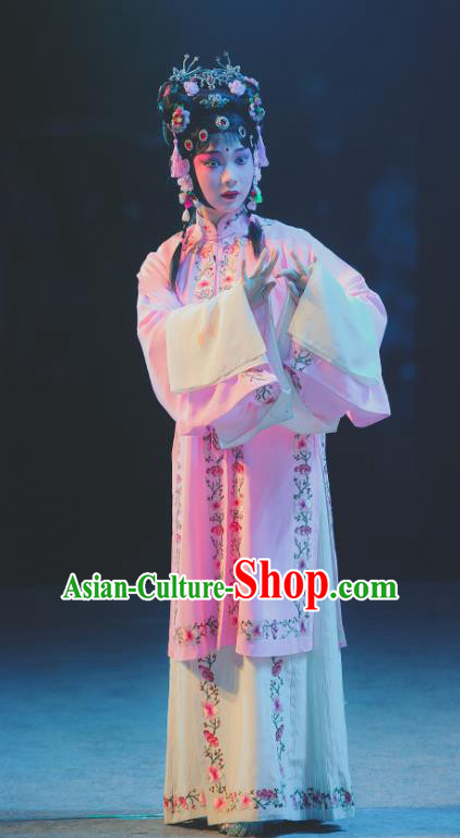 Chinese Kun Opera Noble Lady Dress Apparels Costumes and Headdress Nan Ke Dream Kunqu Opera Princess Yao Fang Diva Garment