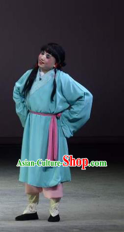 Chinese Kun Opera Young Boy Garment Apparels Clothing and Headwear Wu Shi Ji Kunqu Opera Chou Role Costumes