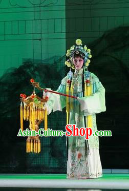 Chinese Kun Opera Xiaodan Dress Costumes and Headpieces Rain on the Phoenix Tree Kunqu Opera Young Lady Garment Apparels